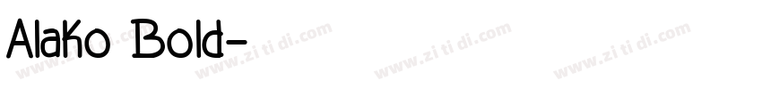 Alako Bold字体转换